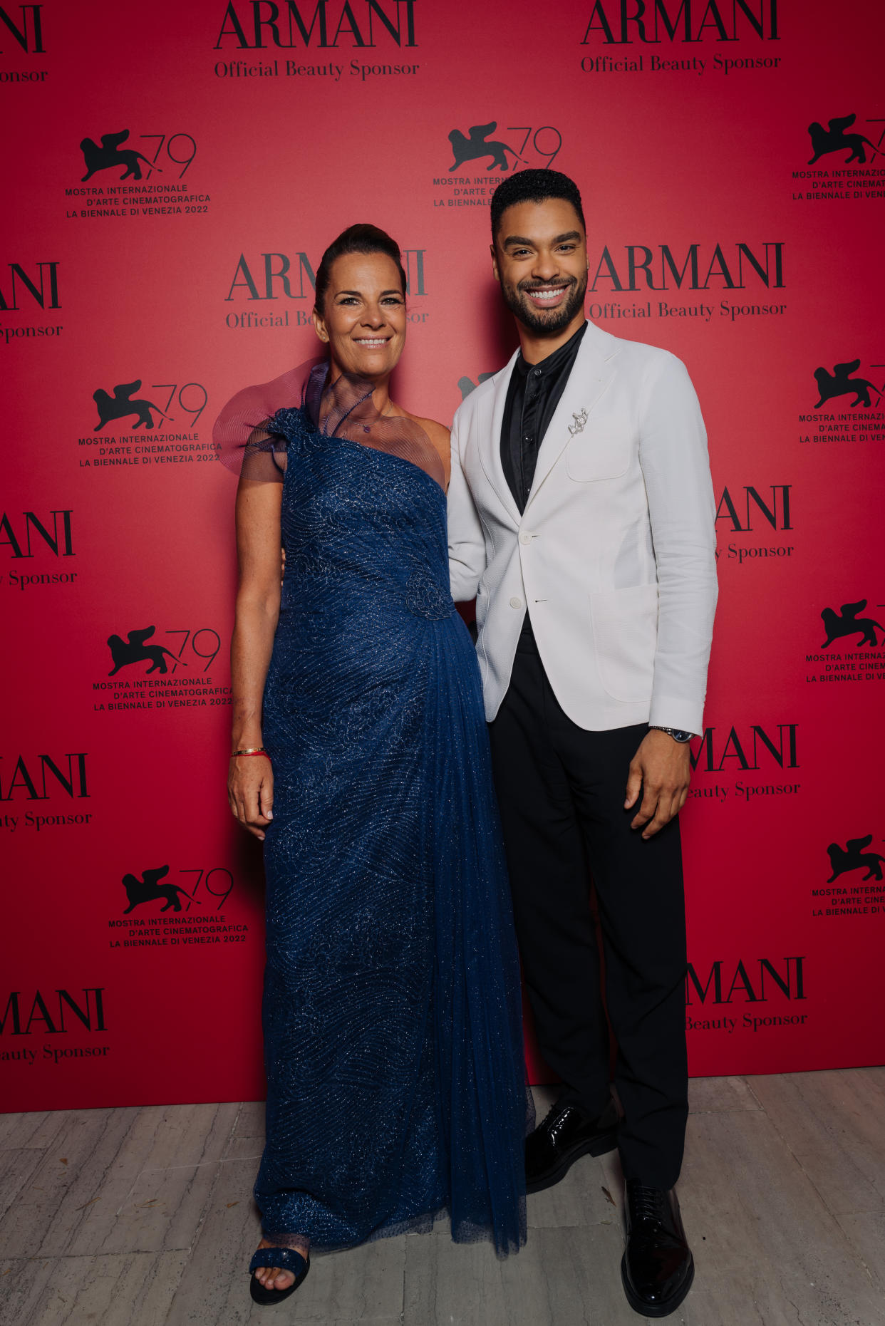 Roberta Armani and Regé-Jean-Page. <br>Courtesy of Armani Beauty