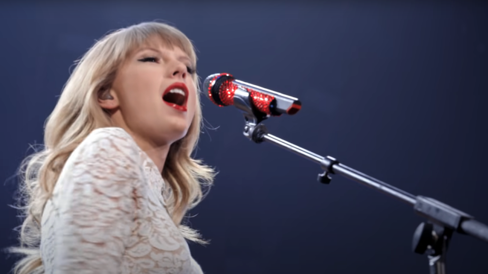 Taylor Swift  on tour in Red music video