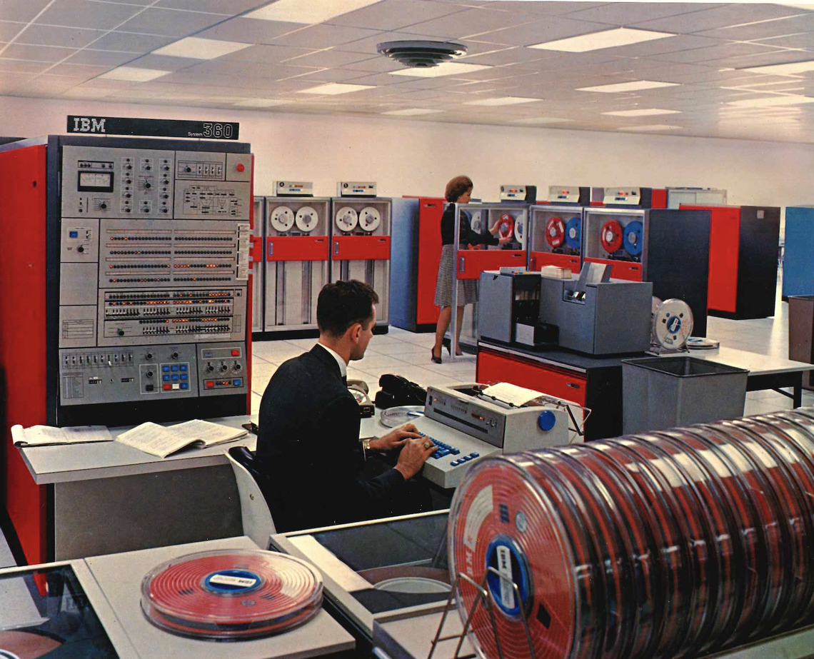 An IBM Systems/360 Model 50 computer from 1964