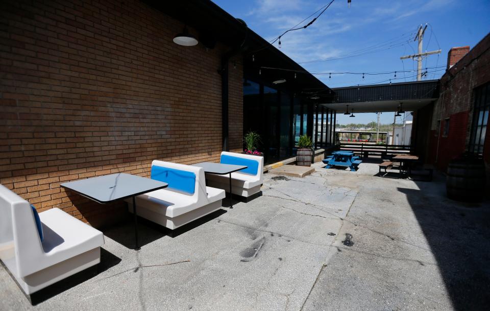 The patio at Mexican restaurant El Paraiso, which is opening in the former Lost Signal Brewery location, at 610 West College Street in Springfield.