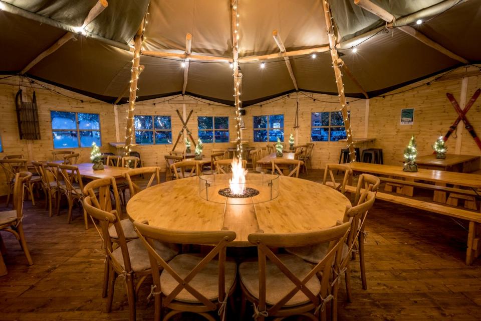 The Alpine pop-up is open until 22 December (Tipis on the Green)