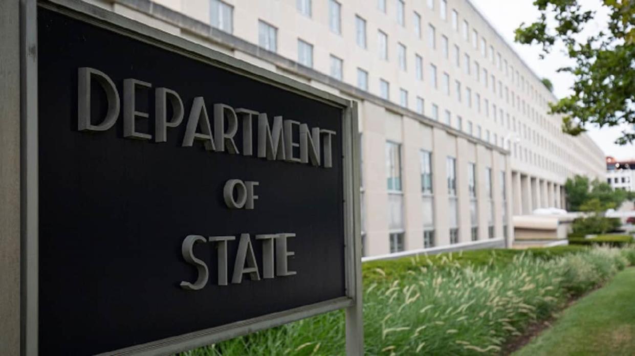US Department of State sign. Stock photo: open sources