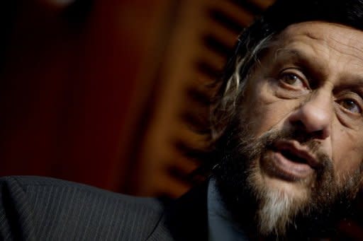 Chairman of the UN Intergovernmental Panel on Climate Change (IPCC), Rajendra Pachauri, speaks on June 6, 2011 in Oslo. Humanity has pushed the world's climate system to the brink, leaving itself only scant time to act, the head of the UN's group of climate scientists said on Monday