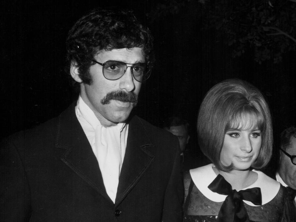 Elliot Gould and Barbara Streisand attending the Academy Awards in 1969.