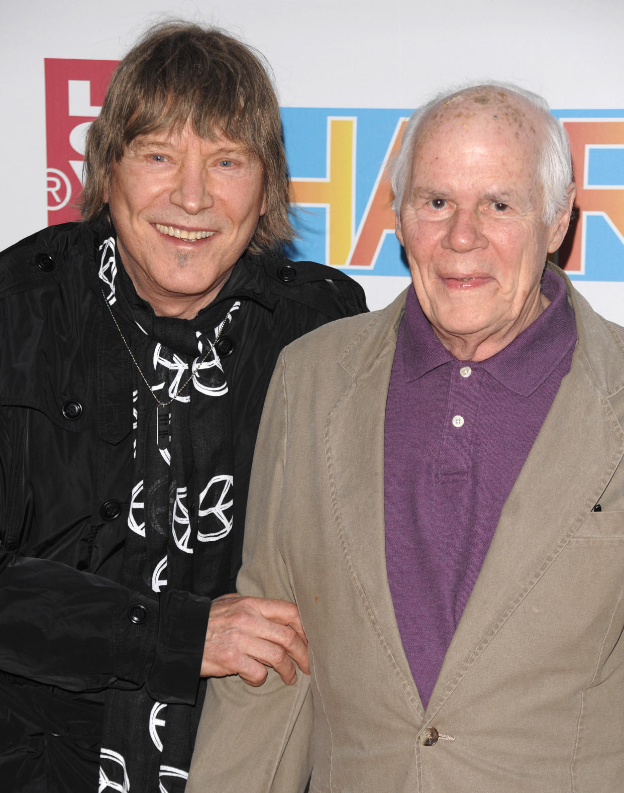 FILE - Creators of the "Hair" James Rado, left, and Galt MacDermot attend the opening night of the Broadway musical "Hair", in New York, on March 31, 2009. Rado died Tuesday night, June 21, 2022 in New York of cardio respiratory arrest, according to friend and publicist Merle Frimark. He was 90. (AP Photo/Peter Kramer, File)