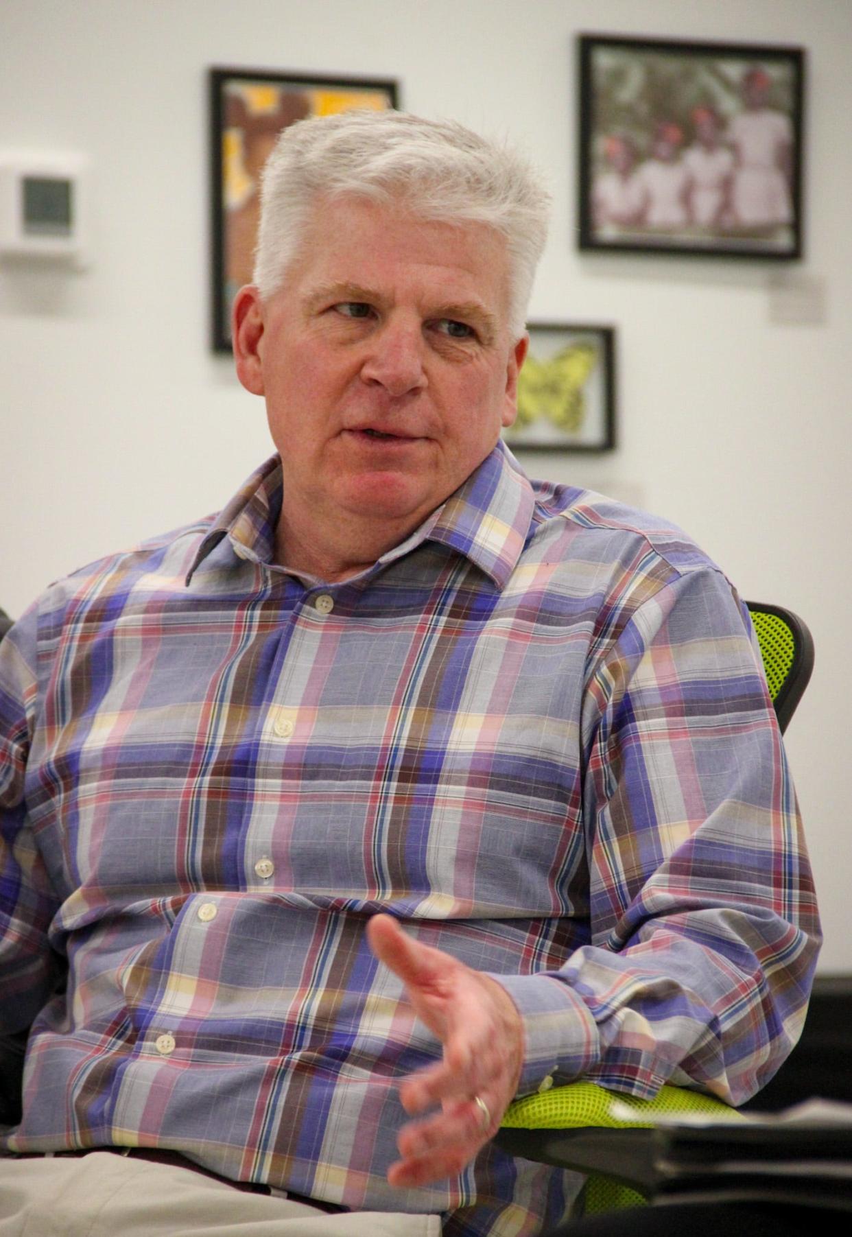 Explore New England Executive Producer and host Tom Richardson speaks about how to promote outdoors tourism in Fall River, at the Fall River Arts and Culture Coalition Ignition Space, 44 Troy St., on Wednesday, Jan. 24.
