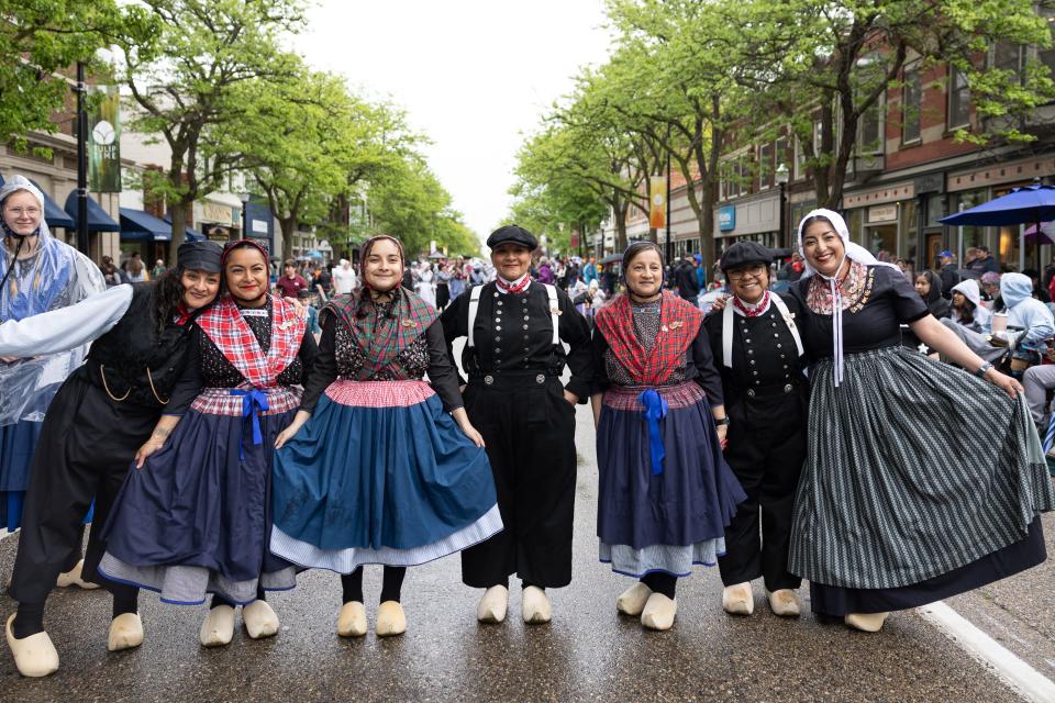 Tulip Time's first all-Mexican Dutch Dance team performs Thursday, May 9, prior to the Kinderparade on Eighth Street.