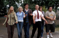 <a href="http://movies.yahoo.com/movie/shaun-of-the-dead/" data-ylk="slk:SHAUN OF THE DEAD;elm:context_link;itc:0;sec:content-canvas" class="link ">SHAUN OF THE DEAD</a> (2004) <br>Directed by: Edgar Wright <br>Starring: Simon Pegg and Nick Frost