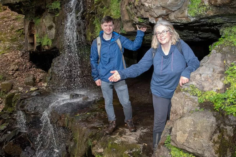 Kat and Dan found a cave and waterfall during their adventure