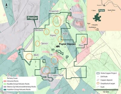 Figure 2 – Poplar Project Map (CNW Group/Vizsla Copper Corp.)