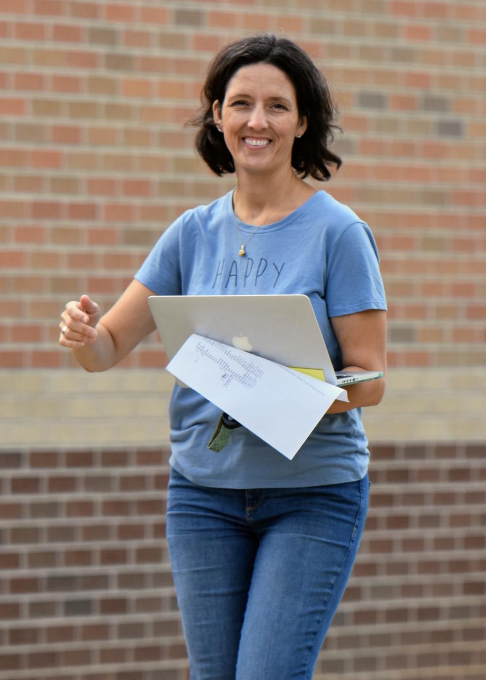 Local photographer Victoria Schafer is shown here at the Worth-a-Tri mini-triathlon, one of the last events she attended and sponsored, on August 17, 2019. Schafer died tragically in the Hocking Hills during the Labor Day holiday weekend.