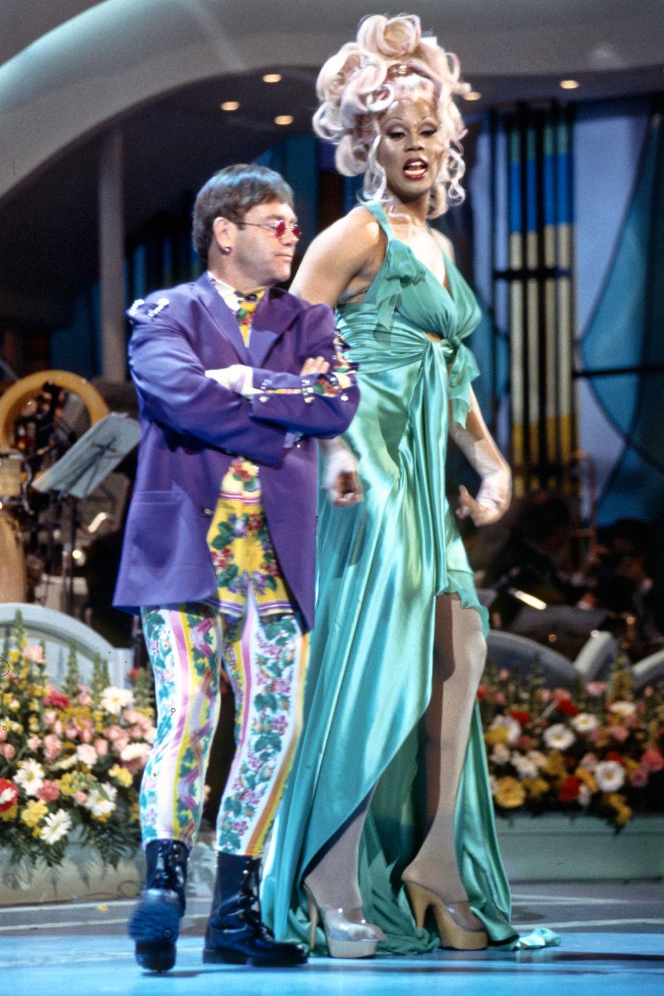 1994 - Sanremo Music Festival in Sanremo, Italy with RuPaul