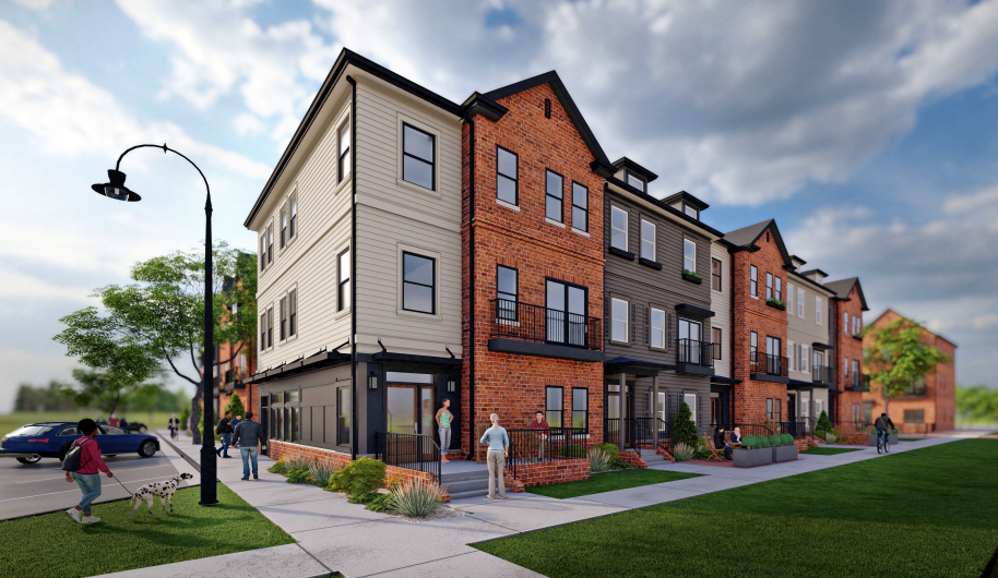 Proposed townhome development at the corner of Benton and Pacific