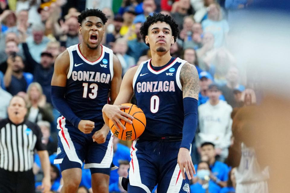 Julian Strawther lifted Gonzaga to victory with a late 3-pointer against UCLA.