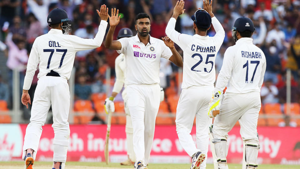 Ravi Ashwin, pictured here celebrating a wicket during the third Test between India and England.