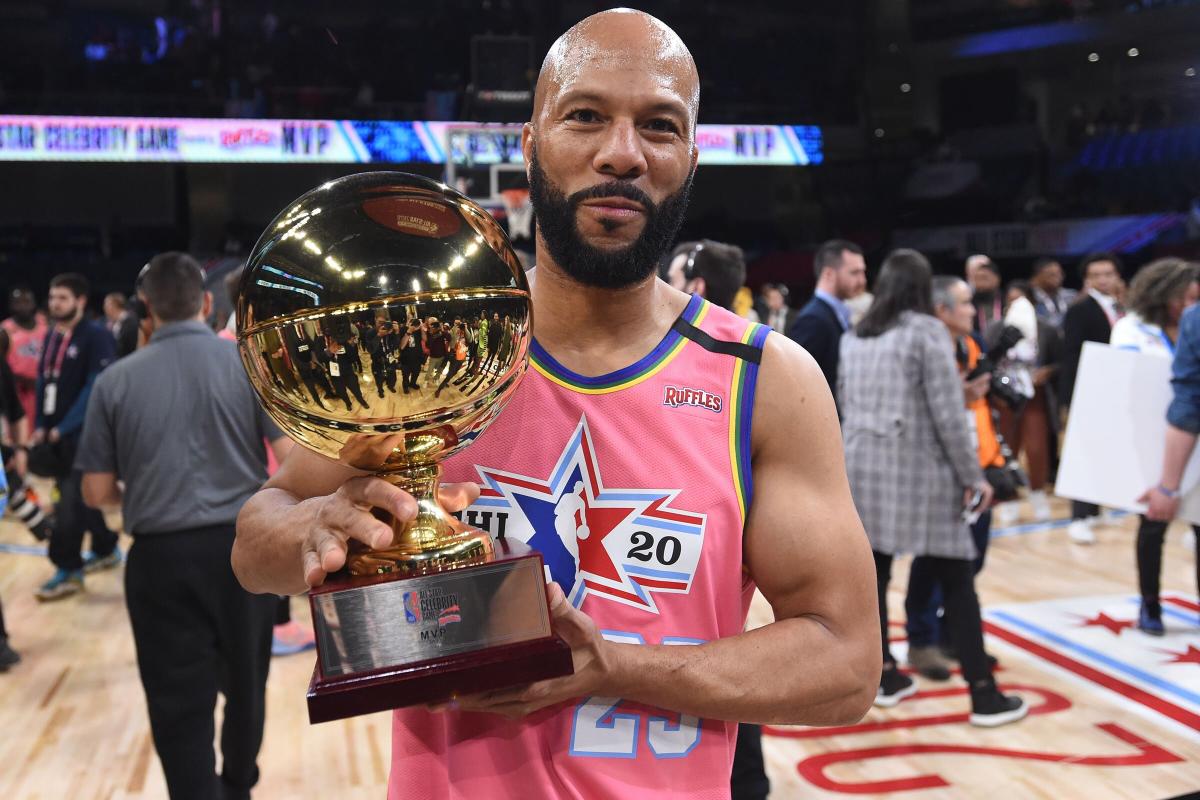 Team Wilbon's Bad Bunny warms up before an NBA Celebrity All-Star