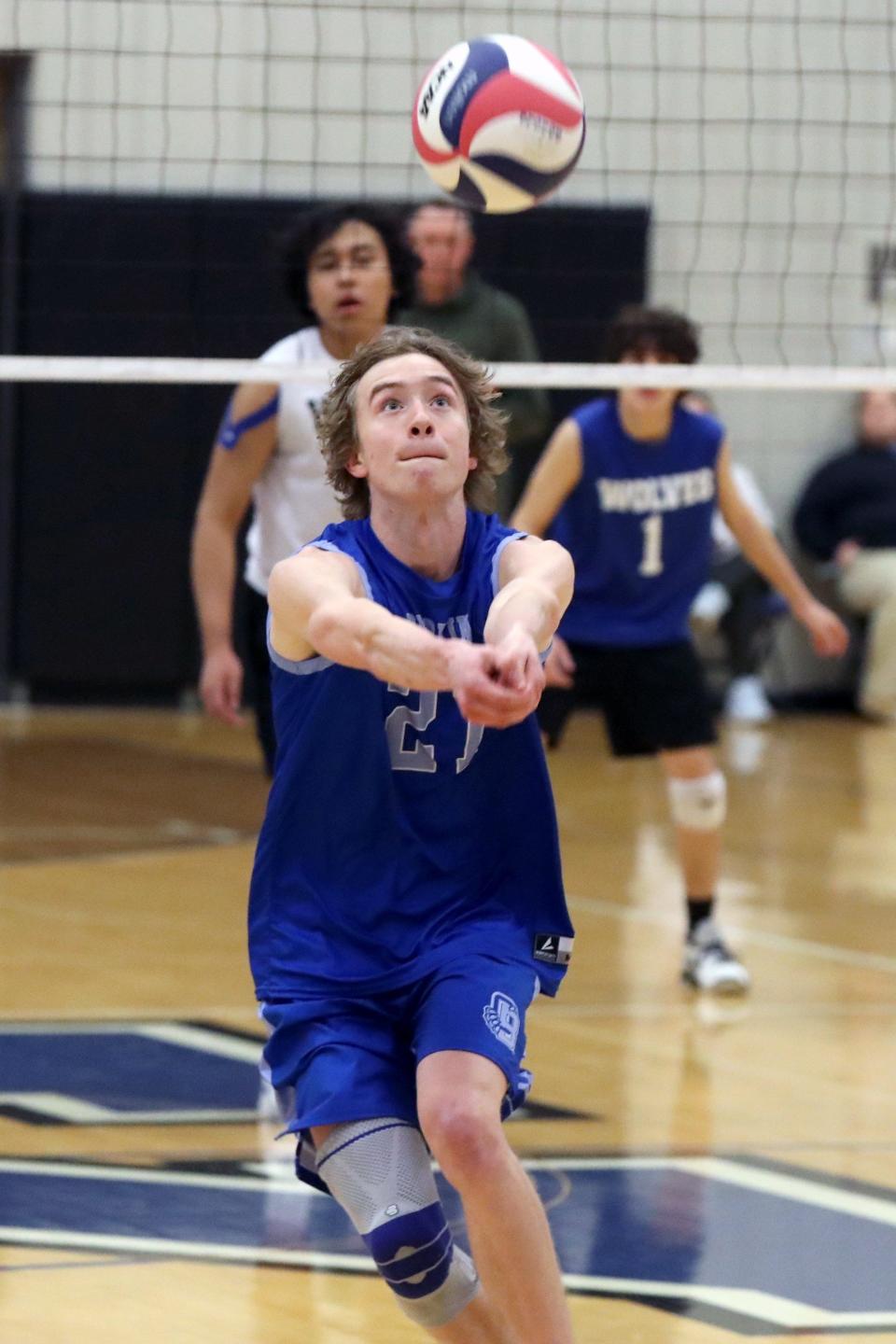 Olentangy Berlin's Parker Van Horne prepares to hit the ball last season against Worthington Kilbourne.