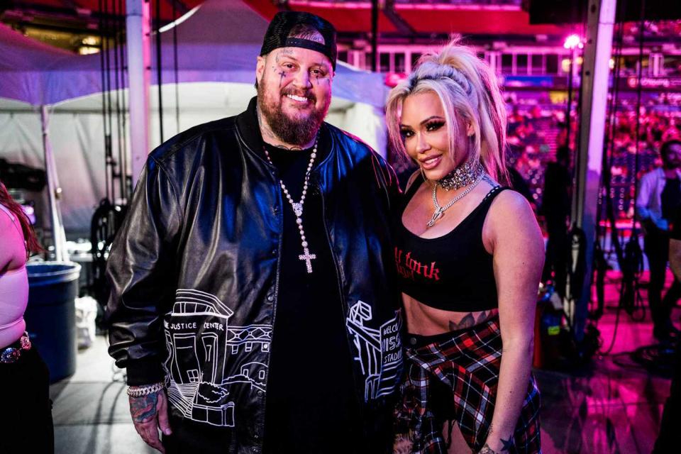 <p>John Shearer/Getty</p> Jelly Roll and Bunnie Xo in Nashville on June 8, 2024