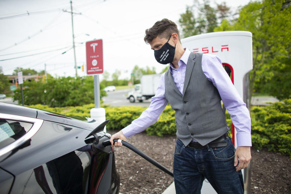 Lack of charging points was earmarked by the committee as a potential issue with the transition to electric cars. Photo: Kena Betancur/AFP via Getty Images