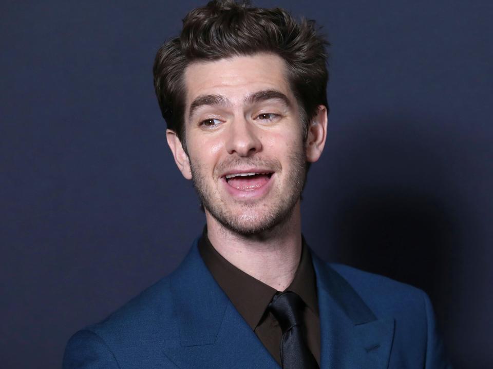 Andrew Garfield at a red carpet for "Tick, Tick ... Boom!" in November 2021.