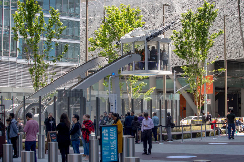 The $2 billion dollar Salesforce Transit Center in San Francisco, US on Monday, July 1, 2019. (Karl Mondon/MediaNews Group/The Mercury News via Getty Images)