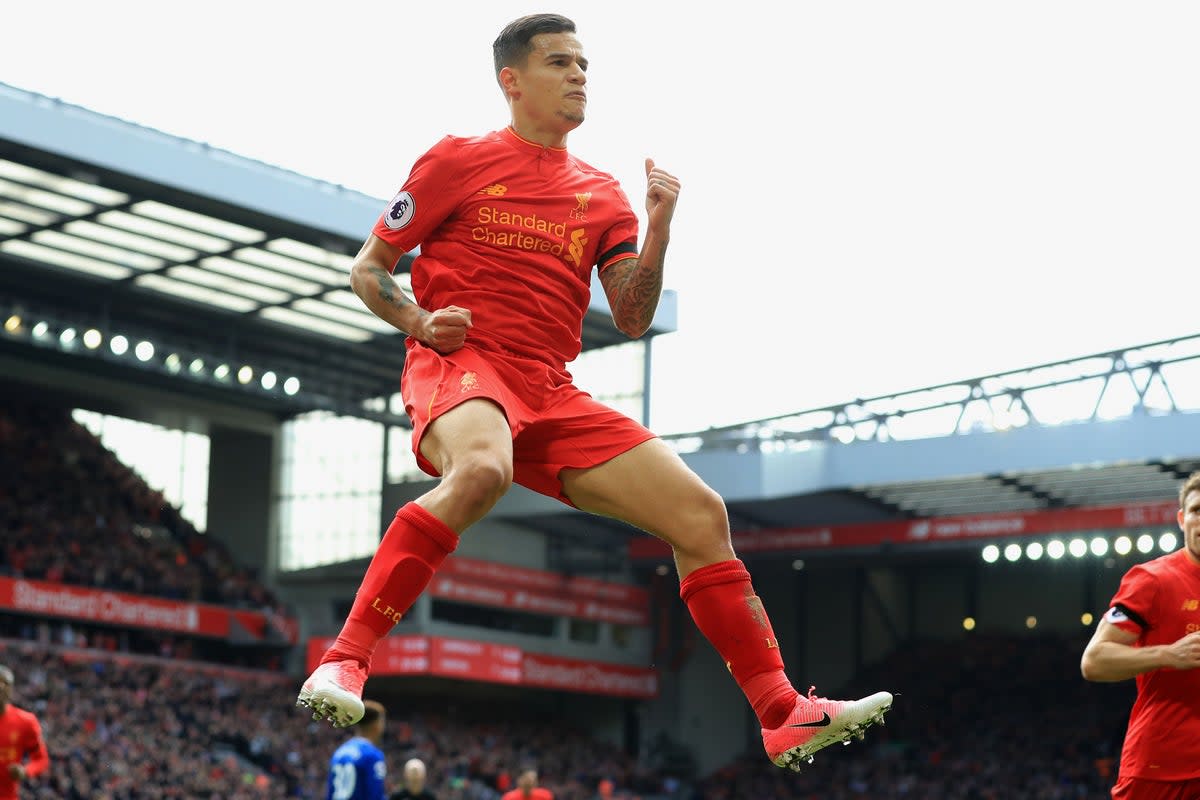 Philippe Coutinho signed for Liverpool on this day in 2013 (Peter Byrne/PA) (PA Archive)