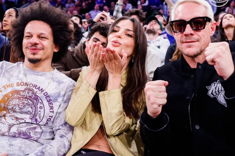 Ratajkowski confirmed she’s dating comedian Eric Andre in an Instagram post this week (New York Knicks)