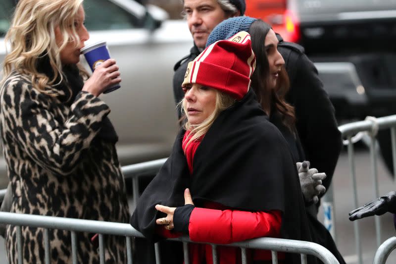 Actor Rosanna Arquette stands outside court ahead of Film producer Harvey Weinstein's first day of sexual assault trial in New York