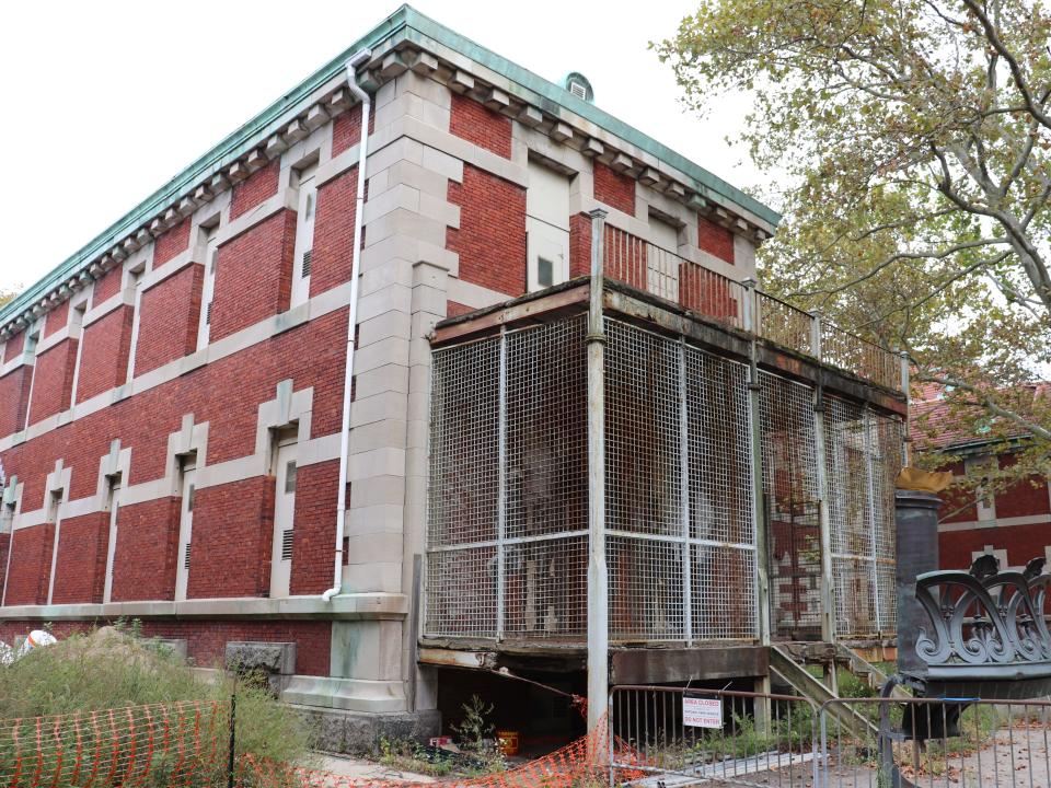 exterior of maternity ward at ellis island hospital