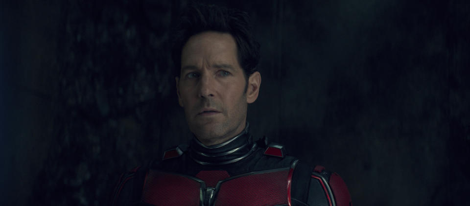 Paul Rudd as Scott Lang/Ant-Man in Ant-Man and the Wasp: Quantumania. (Still: Marvel Studios)