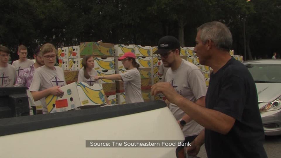 It was part of the “Food for Families” effort organized by The Southeastern Food Bank and the West Orlando Baptist Church in Ocoee.