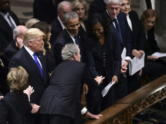 The former president's Wednesday service was at Washington National Cathedral in D.C.