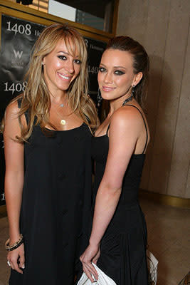 Haylie Duff and Hilary Duff at the Los Angeles premiere of Dimension Films' 1408