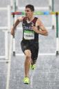 <p>Johnathan Cabral of Canada competes during the Men’s 110m Hurdles Round 1 – Heat 2 on Day 10 of the Rio 2016 Olympic Games at the Olympic Stadium on August 15, 2016 in Rio de Janeiro, Brazil. (Getty) </p>
