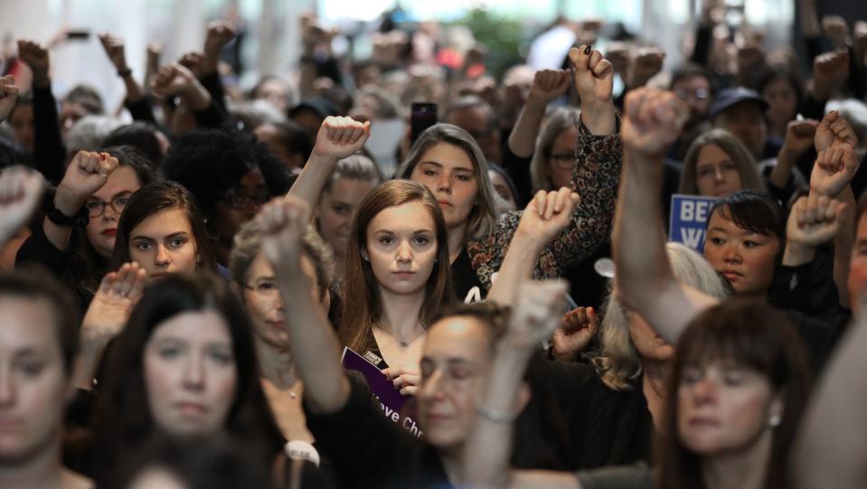 At 1:00 P.M. ET today, women across the country walked out of schools and offices to show support of sexual assault survivors and protest Brett Kavanaugh.