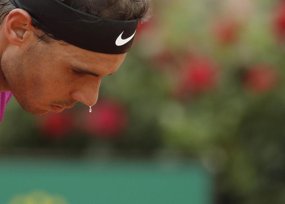 Nadal during his match at the Italian Open