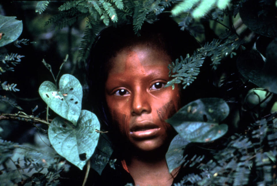 Kayapo child in the Brazilian rain forest in BARAKA, , 1992