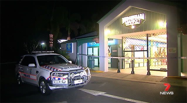 Police were first called to the shopping centre at about 12.45am on Monday. Source: 7News