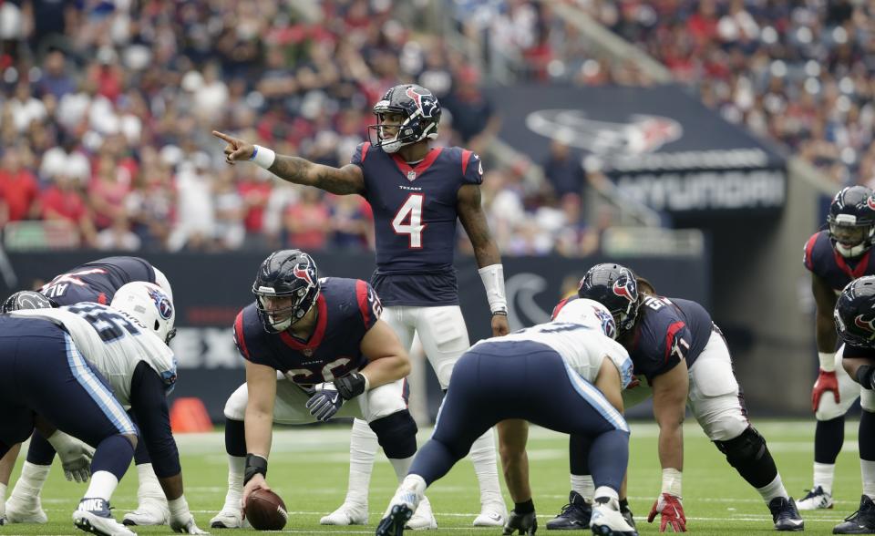 Houston Texans quarterback is in for a much better outing than he had in Week 1. (Photo by Tim Warner/Getty Images)