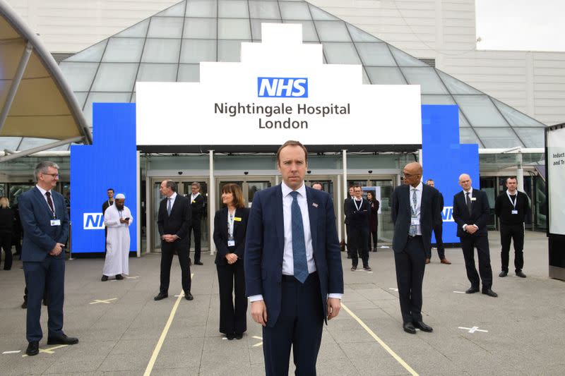Opening of the NHS Nightingale Hospital at the ExCel centre, due to the spread of coronavirus disease (COVID-19), in London