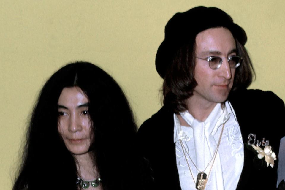 John Lennon and Yoko Ono in March 1975, shortly after Lennon publicly renounced his relationship with May Pang (Shutterstock)