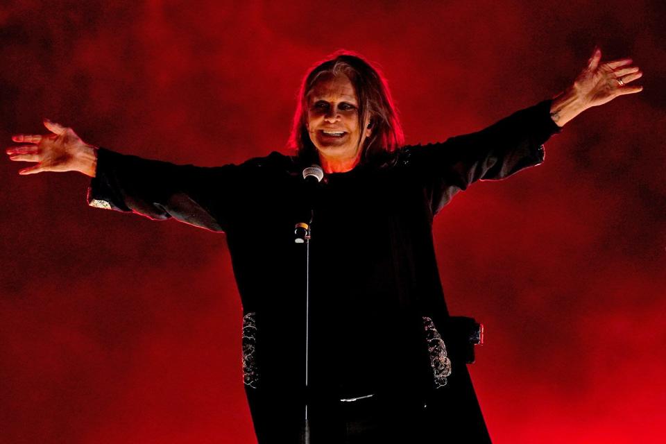 Ozzy Osbourne performs during the closing ceremony for the Commonwealth Games