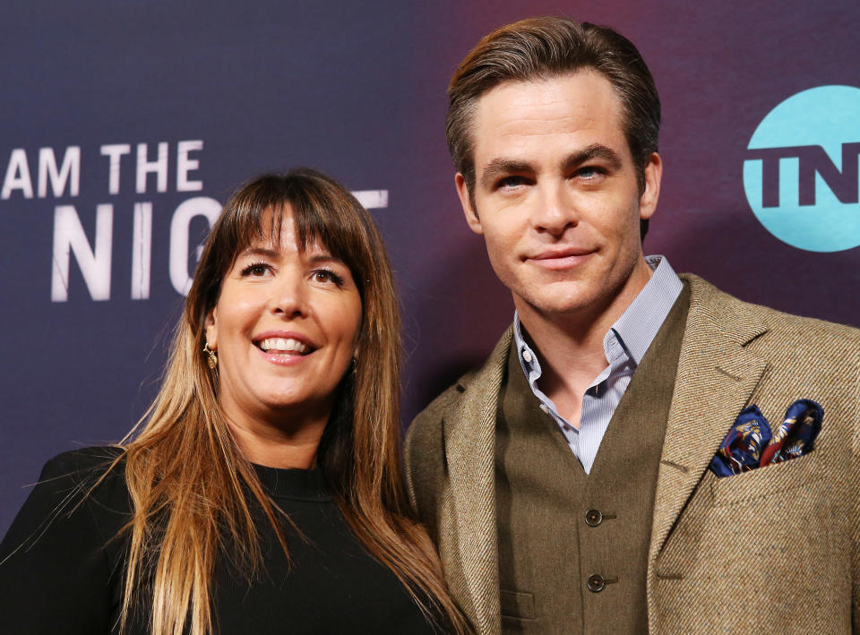 LOS ANGELES, CALIFORNIA - JANUARY 24: Patty Jenkins and Chris Pine attend the Los Angeles premiere of TNT's "I Am The Night" held at Harmony Gold on January 24, 2019 in Los Angeles, California. (Photo by Michael Tran/FilmMagic,,)