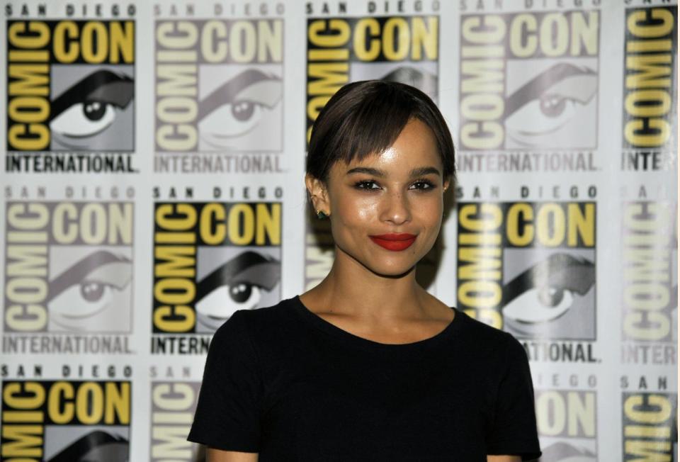 Zoe Kravitz attends the "Divergent" press line on Day 2 of Comic-Con International on Thursday, July 18, 2013 in San Diego, Calif. (Photo by Chris Pizzello/Invision/AP)