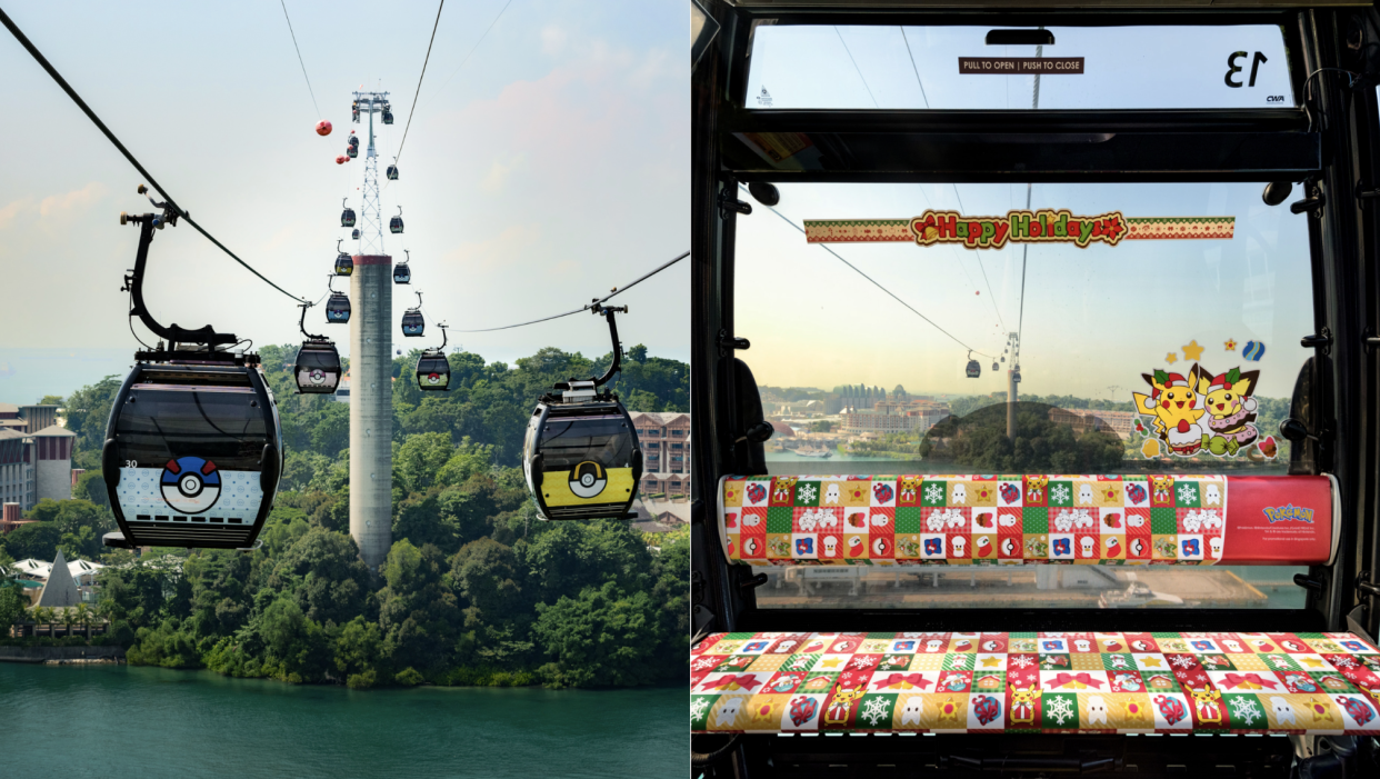 The new festive Pokemon cable cars are available from 1 Nov to 31 Dec 2023 only. PHOTO: Mount Faber