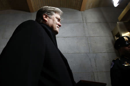 Senior Counselor to the President Steve Bannon arrives before the presidential inauguration on the West Front of the U.S. Capitol in Washington, D.C., January 20, 2017. REUTERS/Win McNamee/Pool