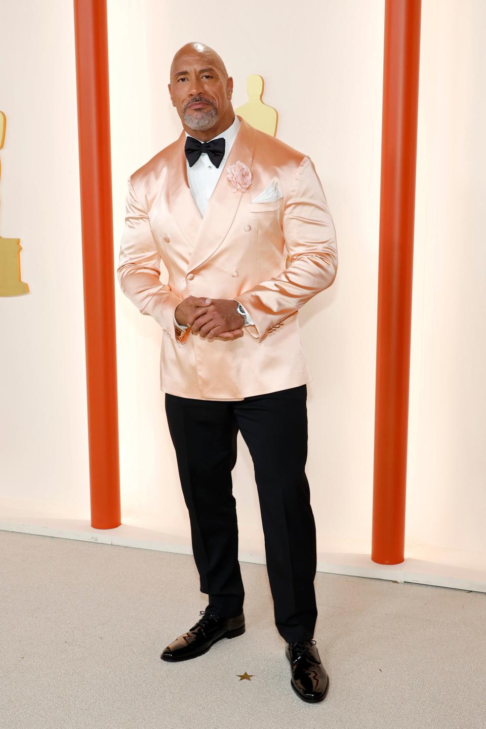 Dwayne Johnson attends the 2023 Academy Awards.