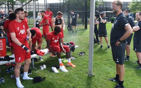 Liverpool training begins in the Indiana heat - Credit: getty images