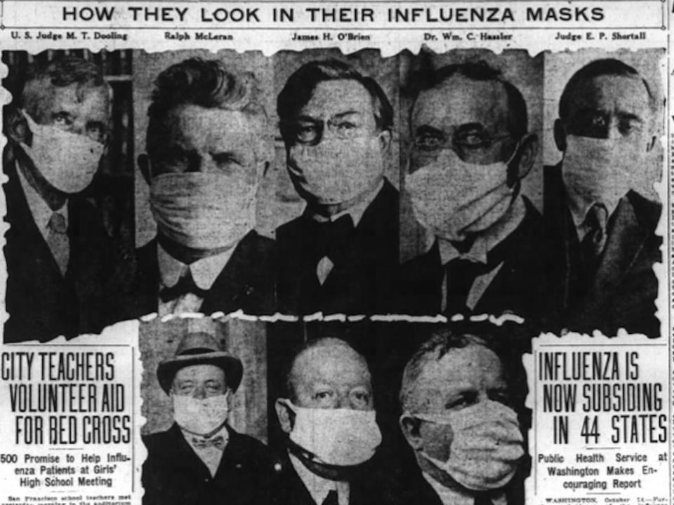 san francisco masks spanish flu 1918