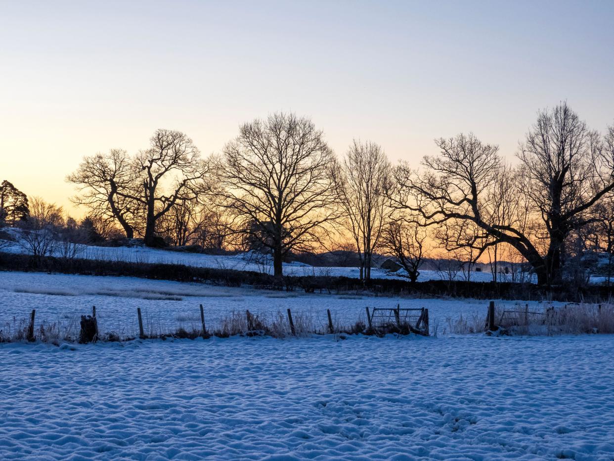 Snow needs multiple conditions to line up in order to fall in the UK. (PA)